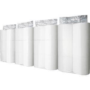 TANOSEE トイレットペーパーパック包装 シングル 芯なし 130m ホワイト 1セット（72ロール：24ロール×3ケース） [▲][TP]