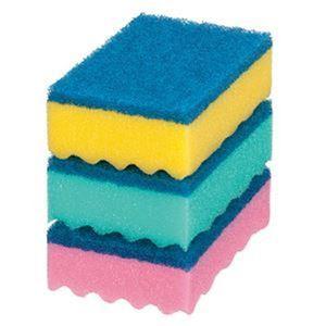 まとめ売り キクロン PRO スポンジたわしハードカラーアソート 1パック（3個） [▲][TP]