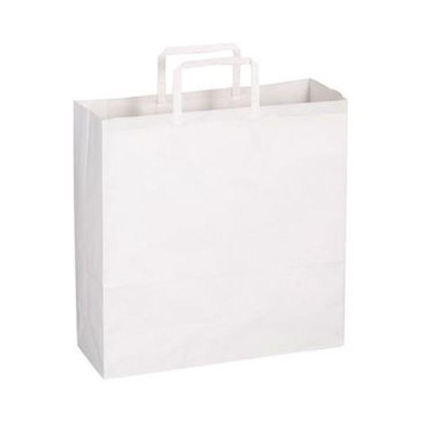 まとめ売りTANOSEE 紙手提袋 平紐 中ヨコ320×タテ320×マチ幅115mm 白無地 1セット（300枚：50枚×6パック） ×3セット 生活用品 イ [▲][TP]