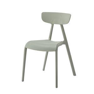 スタッキングチェア  ライトグレー W49×D53.5×H79.5×SH47cm [▲][TP]