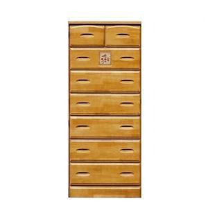 日本製 カントリー調 天然木 ハイチェスト ７段  完成品 チェスト タンス 衣類収納 引出し収納 チェスト タンス[▲][TP]