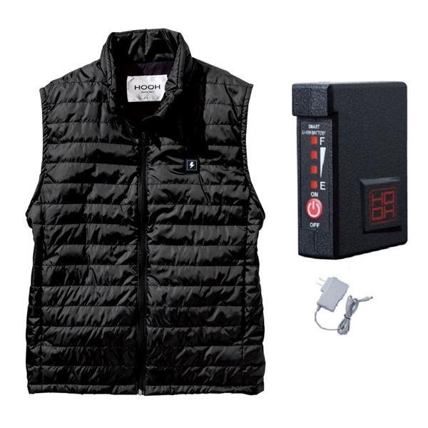 村上被服 1088 ヒートベスト（立衿） ブラック XL バッテリーセット（服：1088 + バッテリー：V1333）[▲][TP]