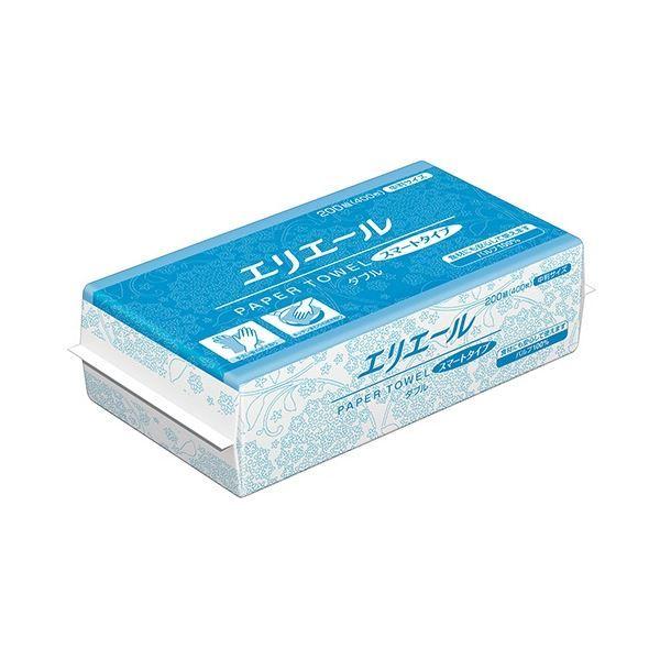 大王製紙 エリエール ペーパータオル スマートタイプ ダブル 中判 200組/パック 1セット(35パック) [▲][TP]