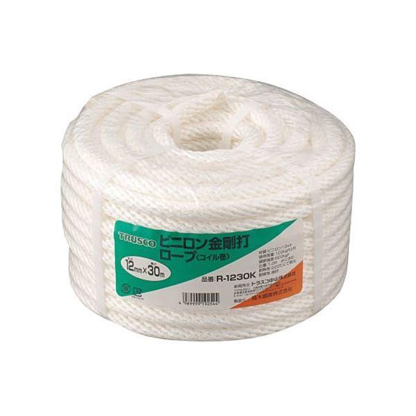 TRUSCO ビニロン金剛打ロープ 12mm×30m コイル巻 R-1230K 1巻 [▲][TP]