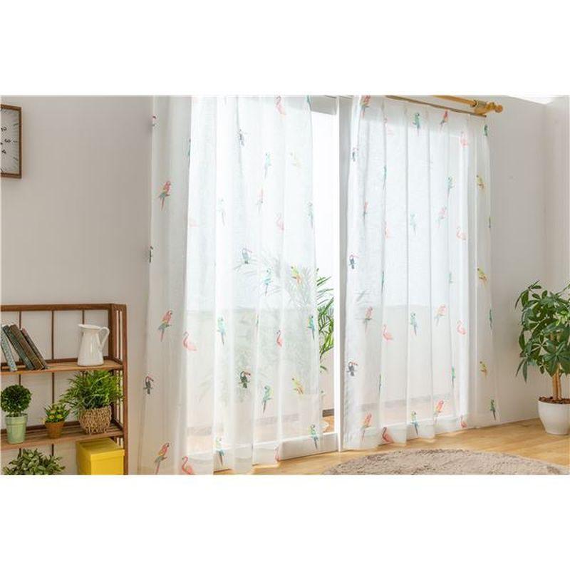 レースカーテン パサロ ミックス 幅200×丈193cm 1枚 ウォッシャブル アジャスターフック付き [▲][TP]