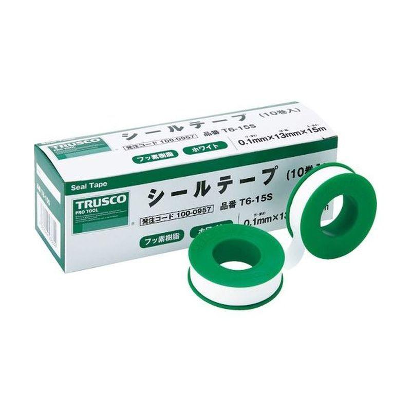 まとめ買い TRUSCO シールテープ 13mm×15m T6-15S 1巻 【×50セット】 【代引不可】[▲][TP]