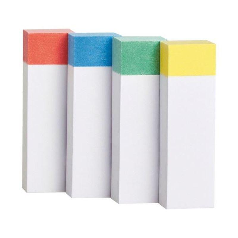 まとめ買い TANOSEE ふせん 50×15mm 色帯4色 1セット(100冊：20冊×5パック)  [▲][TP]