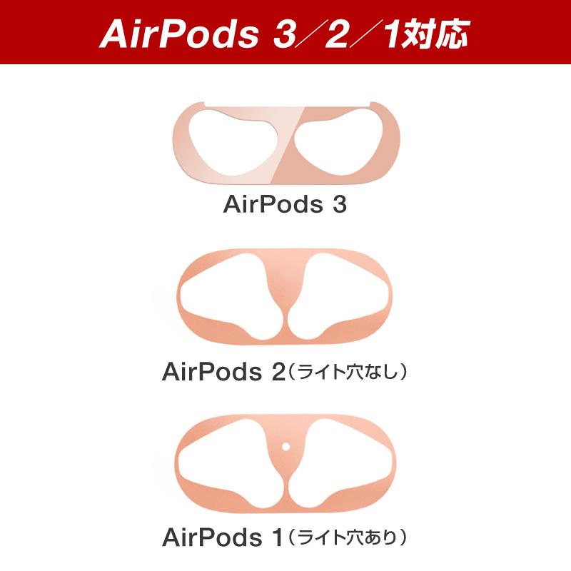 AirPods エアポッズ ダストガード 第2世代 第1世代 金属粉 ほこり 埃 侵入 防止 防塵 アクセサリー 18Kコーティング メタリックプレート 2セット | ブランド登録なし | 13