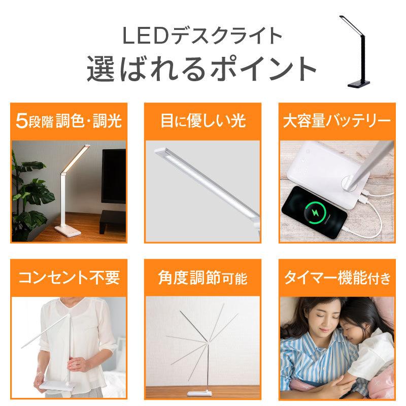 REDHiLL デスクライト LED ワイヤレス充電 テーブルスタンド 卓上