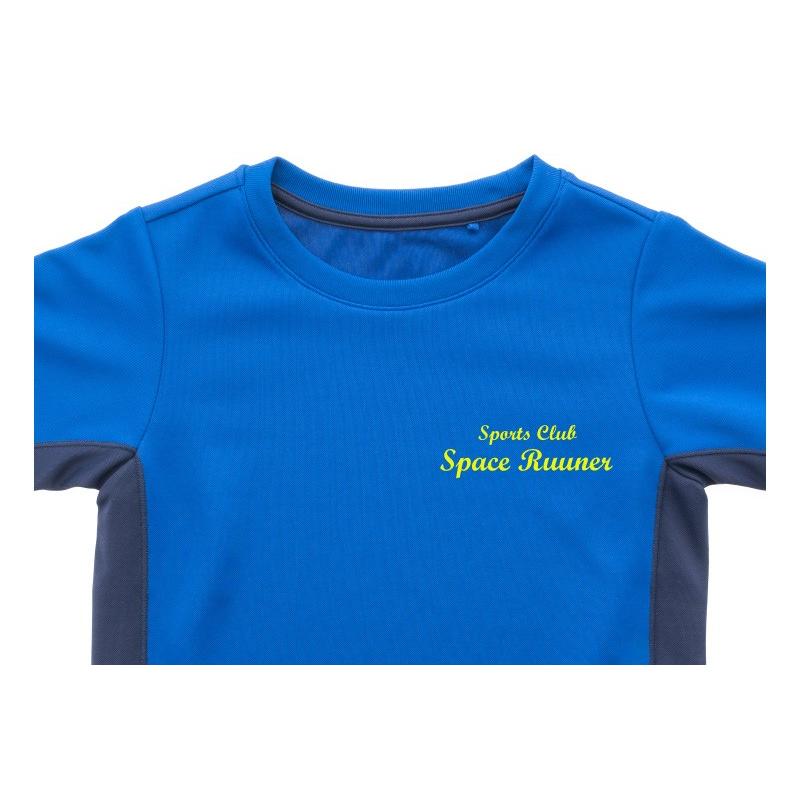 アイロンプリント 青いTシャツ 1文字からOK！5cmまで同価格！（1.5〜5cm）アイロンプリント