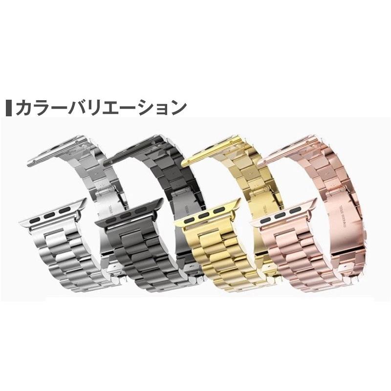 アップルウォッチ スマートウォッチ Applewatch SE series6 4 3 2 1 バンド ウォッチバンド 交換ベルト ステンレスベルト apple  38mm 40mm 42mm 44mm | ブランド登録なし | 10