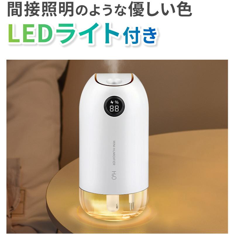 加湿器 コンパクト スチーム 卓上 小型 除菌 おしゃれ 超音波式 usb LED コードレス リビング 空焚き防止 車載加湿器  簡単お手入れ | ブランド登録なし | 13