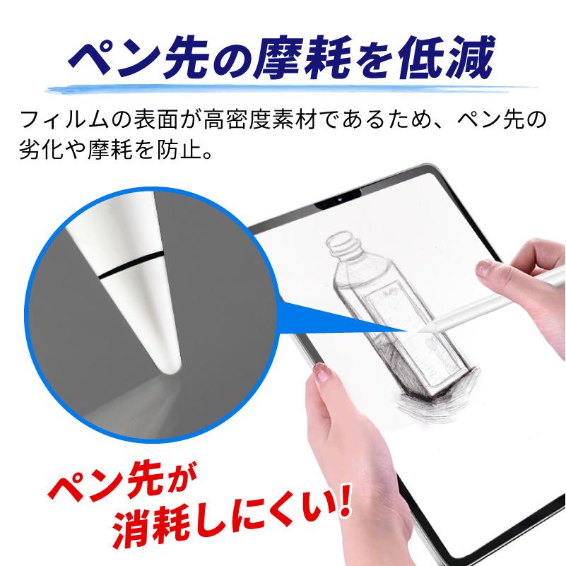 iPad ペーパーライク フィルム ペーパーライクフィルム 保護フィルム iPad用ペーパーライクフィルム 紙のような描き心地 ペン先の磨耗低減仕様 | REDHiLL | 11