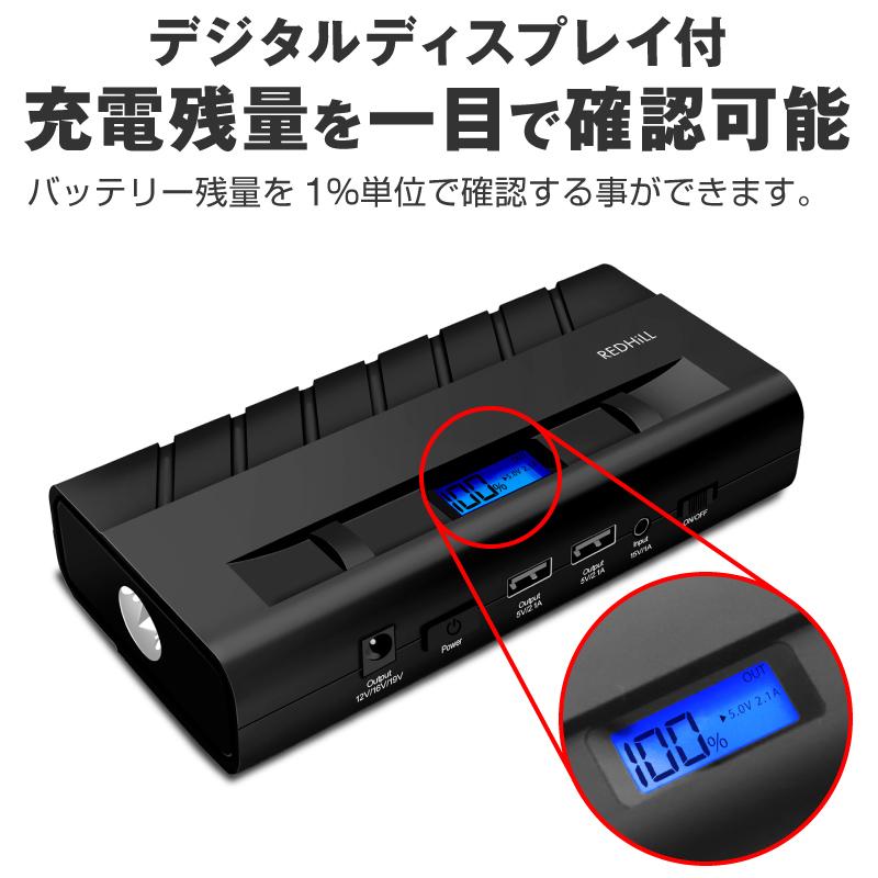 ジャンプスターター　12V車用 JCSM 車エンジンスターター ジャンプスターター 大容量 非常用電源