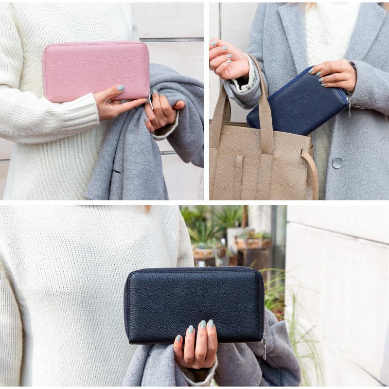 通帳ケース スキニング 磁気防止 おしゃれ 磁気 防止 シールド 防犯 安心 革 本革 銀行 スリム 印鑑 じゃばら 薄型 ベージュ レザー 大容量 | REDHiLL | 10