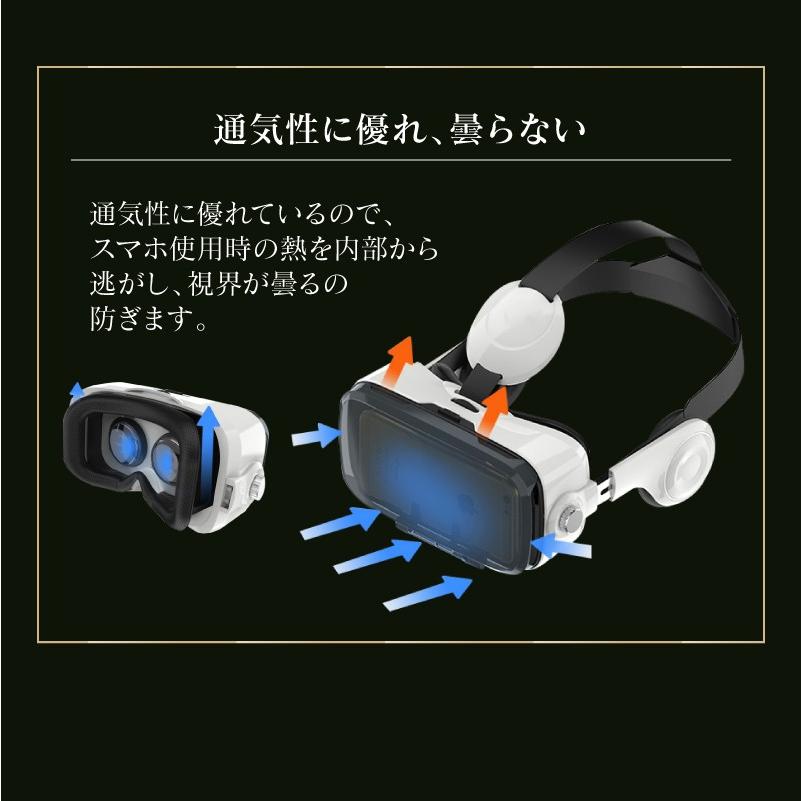 VRゴーグル スマホ用 ブラック VRヘッドセット VRメガネ VR眼鏡 BOX ヘッドセット 3Dメガネ 3D眼鏡 3Dグラス VRボックス スマホ用VR｜hobinavi｜06