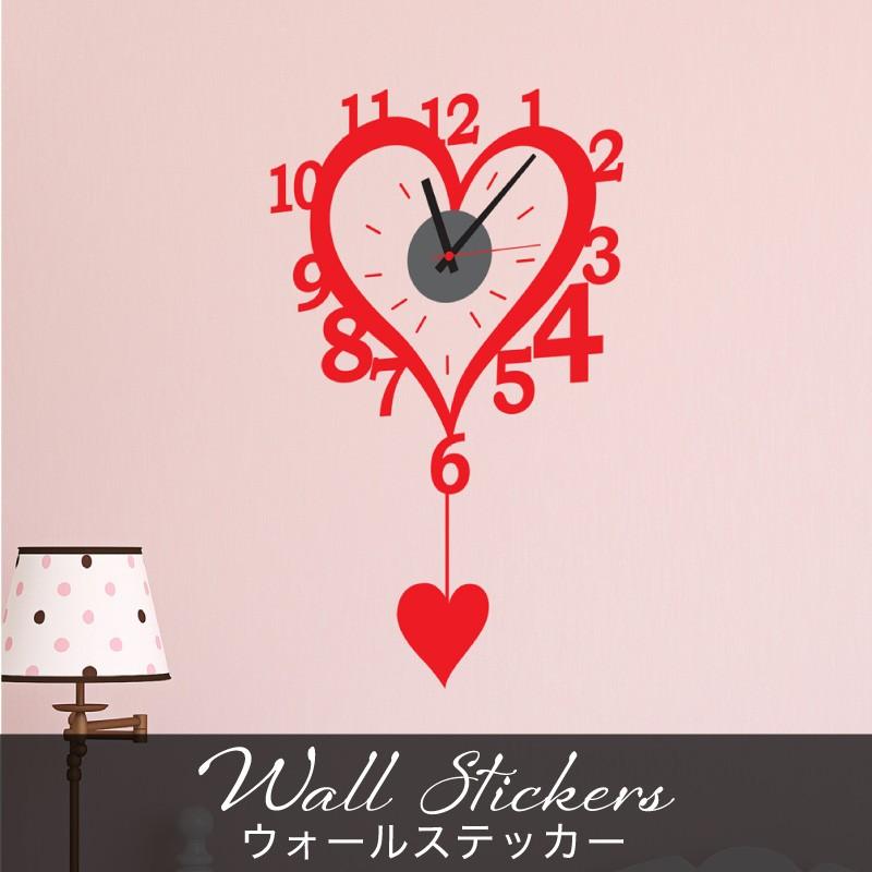ウォールステッカー おしゃれ 時計 北欧 ハート かわいい 女の子 子供部屋 子供 英字 数字 トイレ 大きい カフェ キッチンドア シンプル 窓 玄関 Wt C W1 ホビナビ 通販 Yahoo ショッピング