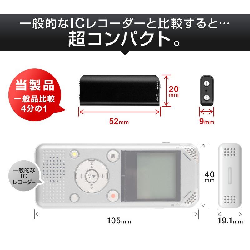 ボイスレコーダー 小型 icレコーダー 録音機 usb型録音機 長時間  