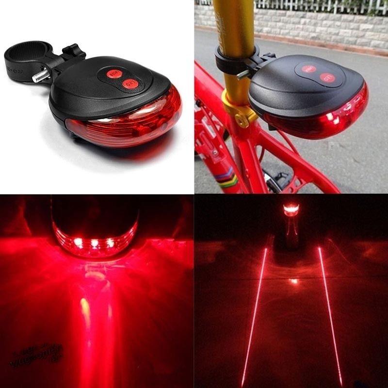 7つのフラッシュモード☆ LEDレーザーライト！サドルにつけるだけ 赤