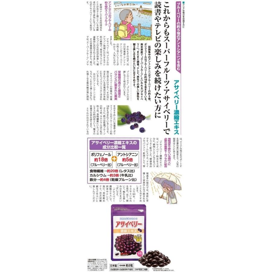 アサイーベリー サプリ アサイベリー濃縮エキス 6袋 約6ヶ月分 (1袋