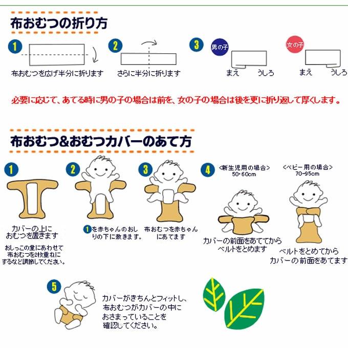 ベビー用おむつカバー1枚 ドット柄フリータイプ 日本製｜hohoemi｜06