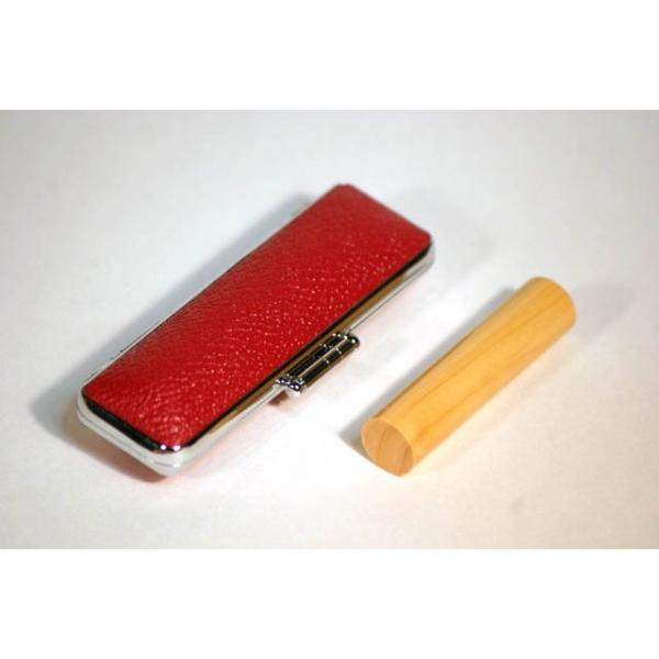 本柘植　13.5×60赤牛皮　銀行印　女性用