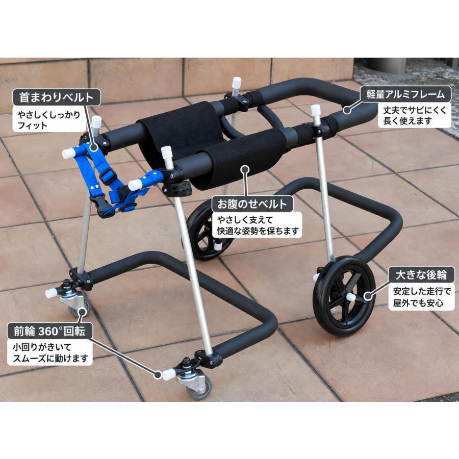 犬用車椅子 4輪 小型犬用 オーダーメイド 歩行器 歩行補助 老犬 介護