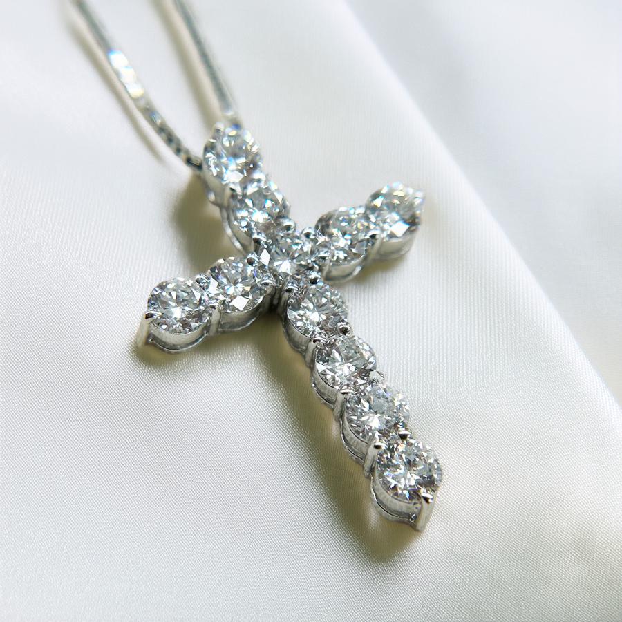 ダイヤモンド】プラチナ製 ダイヤモンドペンダント 2.03ct（カラット 