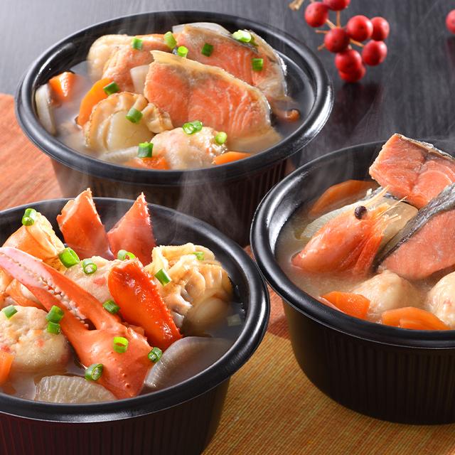 お年始 海鮮 鍋 送料無料 電子レンジで簡単調理 小樽の小鍋6個入り 石狩鍋 鮭うしお汁 かに鍋 北海道 小樽 本格 海鮮鍋 一人前 電子レンジ 詰め合わせ Sg 031 A11 ギフト グルメ北海道 通販 Yahoo ショッピング
