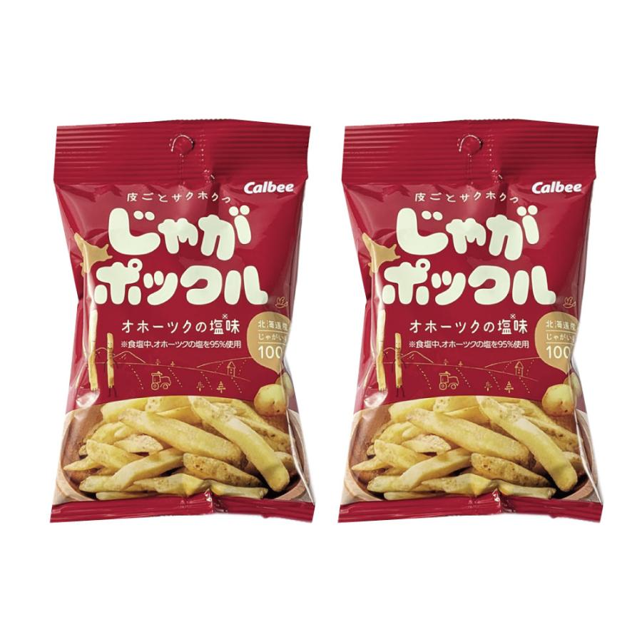 カルビー（Calbee） じゃがポックル オホーツクの塩味 33g 小袋 2袋