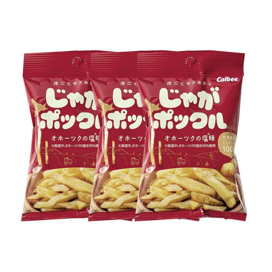 カルビー（Calbee） じゃがポックル オホーツクの塩味 33g 小袋 3袋