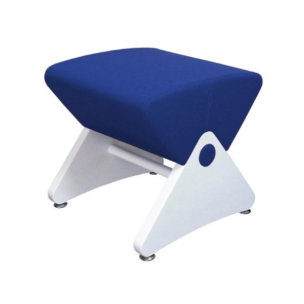 デザイナーズスツール アジャスター付き ホワイト（布：ブルー／ＰＵ）〔Ｍｏｎａ．Ｄｅｅ〕モナディー ＷＡＳ０１Ｓ