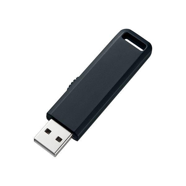 (まとめ)サンワサプライ USB2.0メモリ UFD-SL4GBKN〔×2セット〕