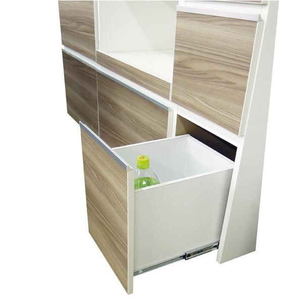 キッチンカウンター キッチン収納 幅75cm ブラウン 木目調 2口コンセント スライドテーブル 引き出し付き 日本製 完成品 玄関渡し