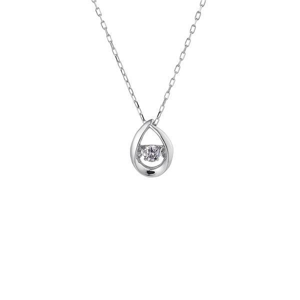 ダンシングストーンペンダント/ネックレス〔プラチナPt900・天然ダイヤモンド0.03ct〕FTW-2139_Pt