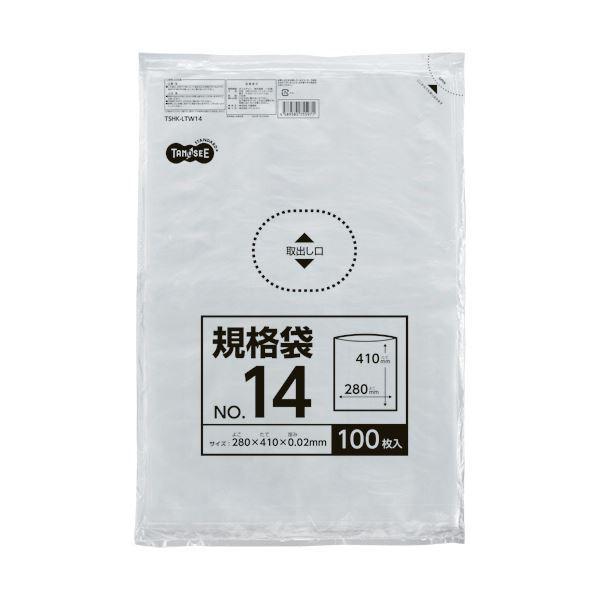 TANOSEE　規格袋　14号0.02×280×410mm　1パック（100枚）　〔×30セット〕