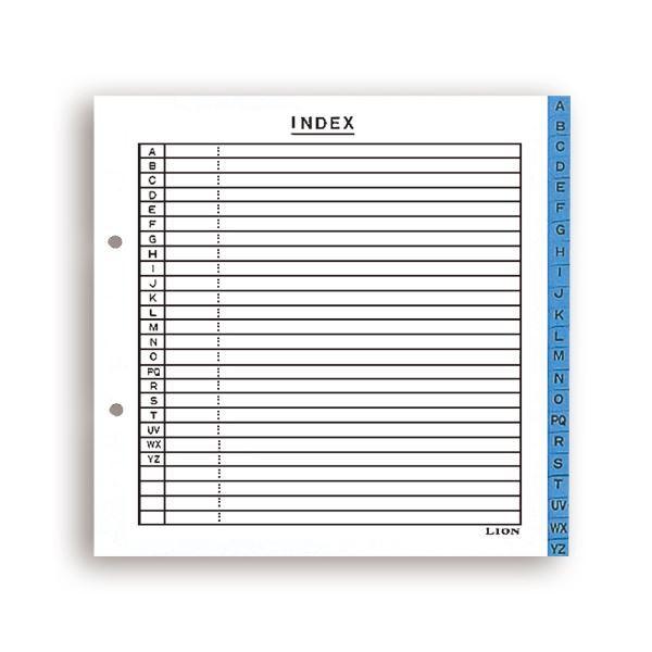 ライオン事務器 ファイル用インデックスABC見出し 縦221×横215(+12)mm 2穴 22枚組 136-90 1組 〔×20セット〕