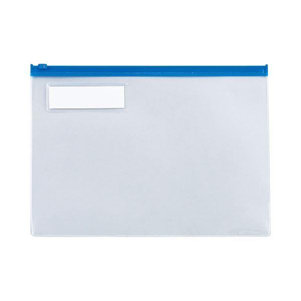 TANOSEE クリヤーケース B5ヨコ青 1セット(20枚) 〔×2セット〕