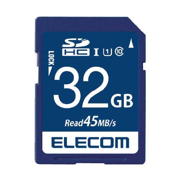 【2021春夏新作】エレコム SDHCメモリカード 32GB MF-FS032GU11R〔×10セット〕