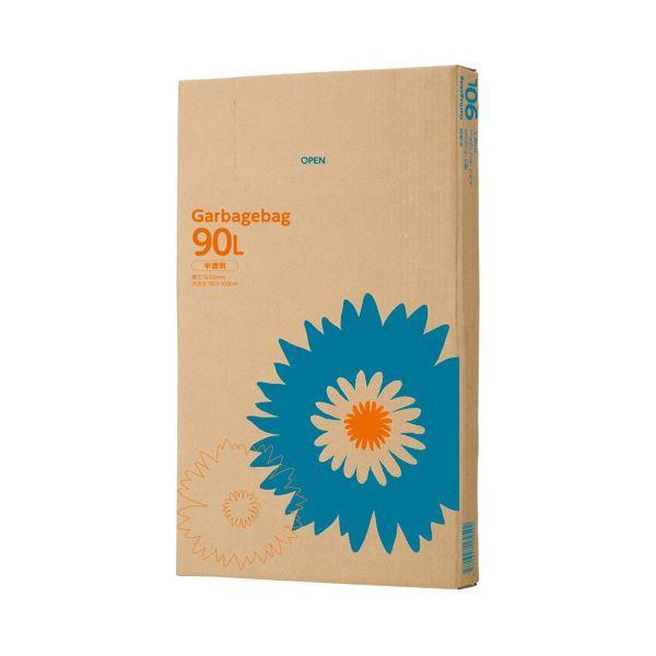 TANOSEE ゴミ袋 半透明 90L 110枚BOX 〔×10セット〕