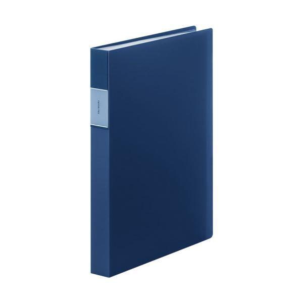 キングジム FAVORITESクリアーファイル(透明) A4タテ 60ポケット 背幅34mm ネイビー FV166-3Tネイ 1冊 〔×10セット〕