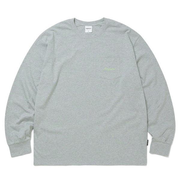 今月限定 特別大特価 Thisisneverthat ディスイズネバーザット ポケット付ネオン刺繍ロングtシャツtnf0194 グレイ S 在庫限り Oldsite Thewalnutfoundation Com