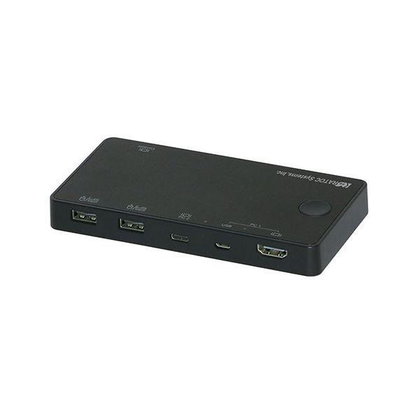 ラトックシステム 4K HDMIディスプレイ/USBキーボーラトックシステム 4K HDMIディスプレイ/USBキーボード・マウス パソコン切替器 （USB-C/Aパソコン対応） RS-240CA-4K