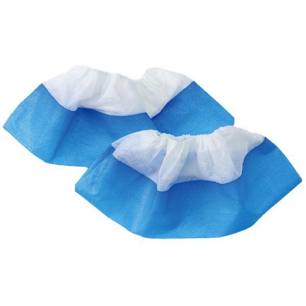 不織布製 靴カバー厚手 50枚入 滑り止め付 〔×5セット〕