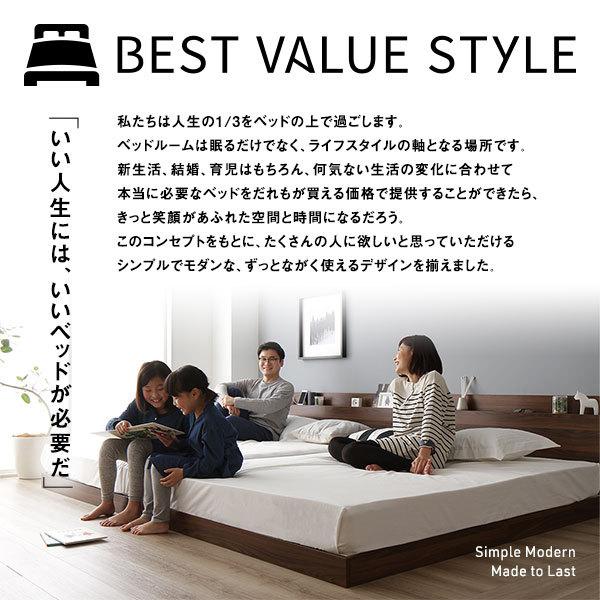 ホット販売 フロアベッド ワイドキングベッド 210 マットレス付き 片面仕様 ホワイト 木製 日本製 国産フレーム