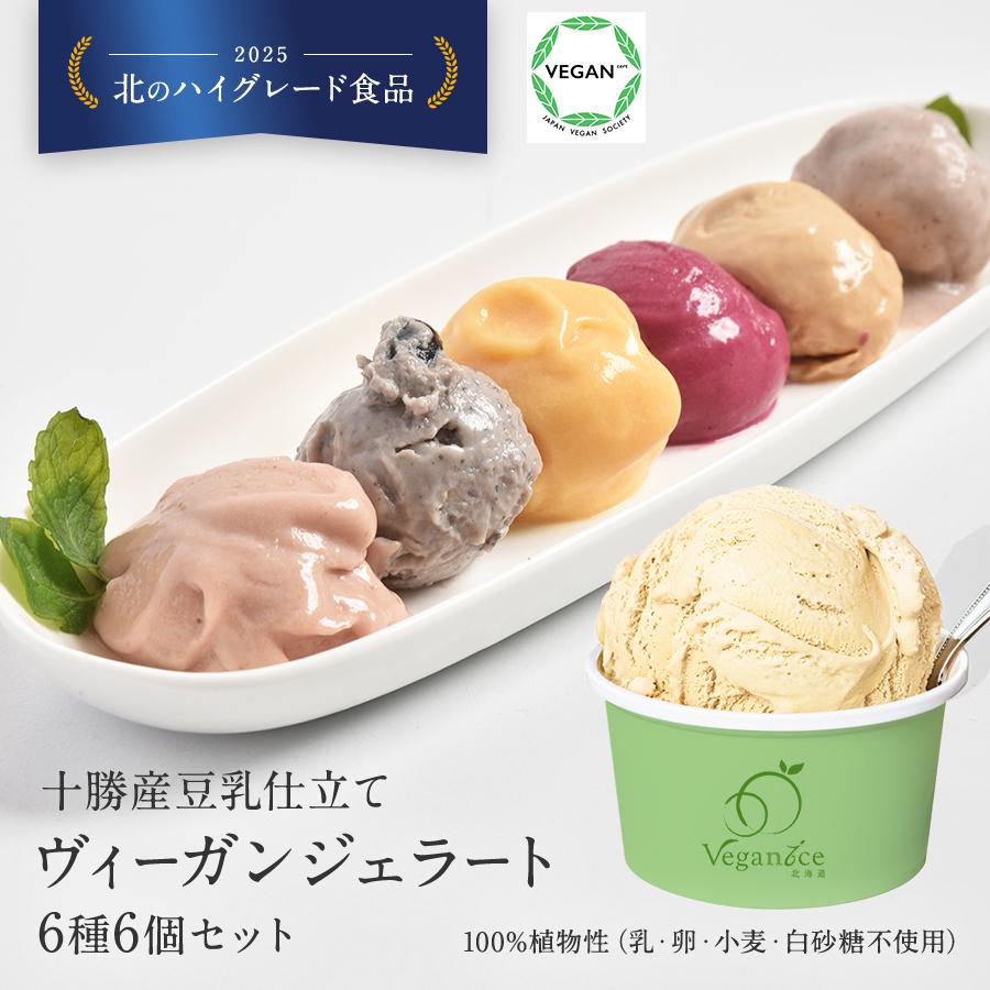 アイス ヴィーガン グルテンフリー ジェラート 6種類 6個セット 十勝産