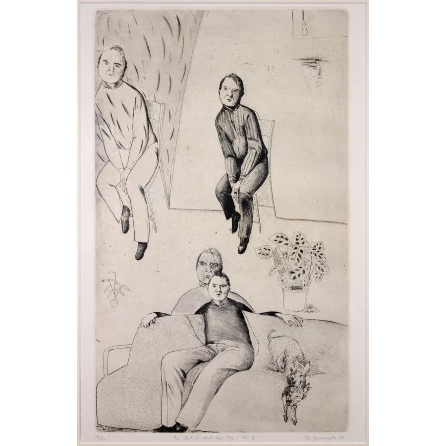 難波田 龍起『広場の対話』エッチング【真作保証】 絵画(山本 難波田 龍起『広場の対話』エッチング【真作保証】 絵画(山本