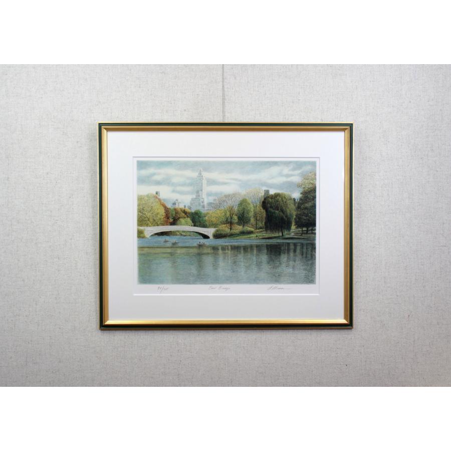 ハロルド・アルトマン　リトグラフ　風景画 ハロルド・アルトマン『ボウブリッジ』リトグラフ 絵画 - 北海道画廊