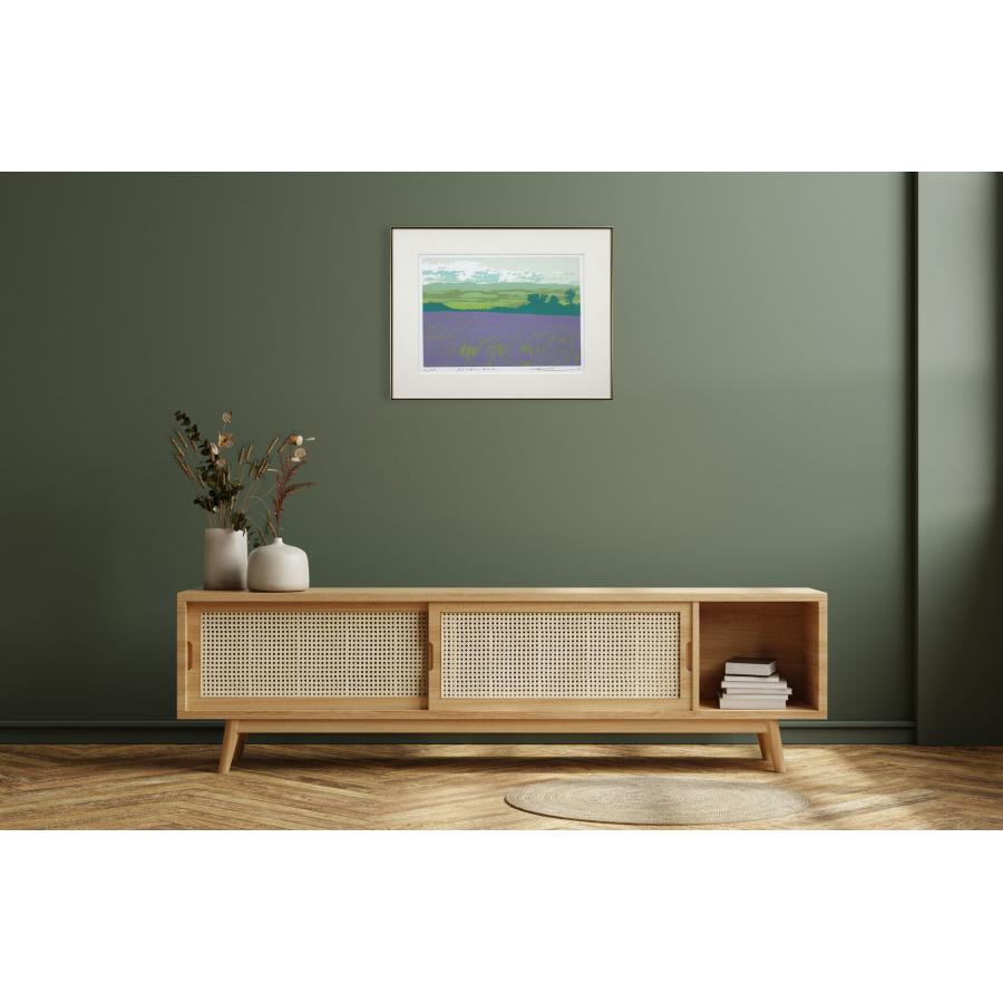 本間武男 「ラベンダーその２」 シルクスクリーン 版画 絵画 本間武男 「ラベンダーその2」 シルクスクリーン 版画 絵画