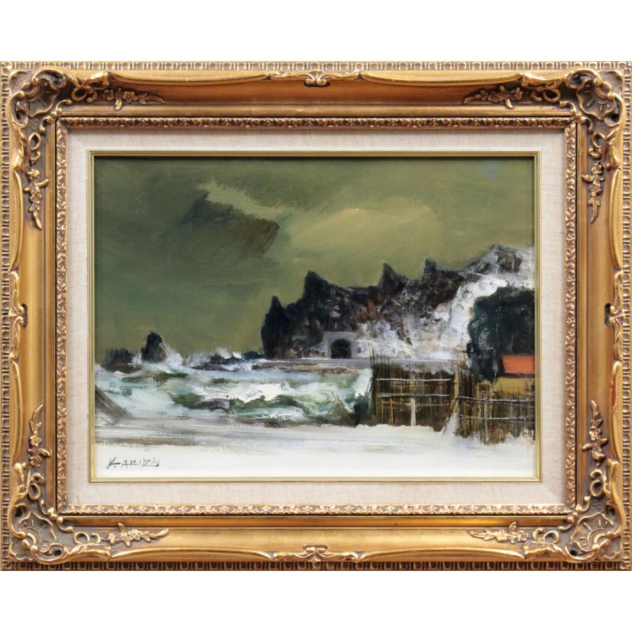 小松明 「積丹の冬」 油絵・油彩画 絵画 - 北海道画廊 : 北海道画廊
